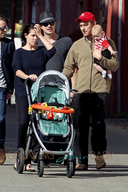 Neve Campbell and partner J.J. Feild take their baby boy Caspian out ...