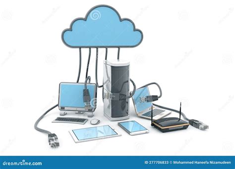 Cloud computing devices stock illustration. Illustration of virtual - 277706833