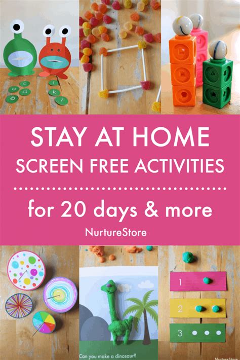 Stay at home screen free activities for children - NurtureStore