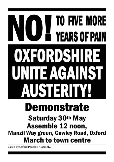 Greens support demonstration against Austerity - Oxfordshire Green Party