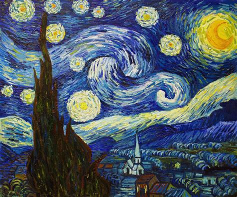 Find new online shopping Rising Moon Vincent Van Gogh 20"x26" Art on Canvas quality of service ...