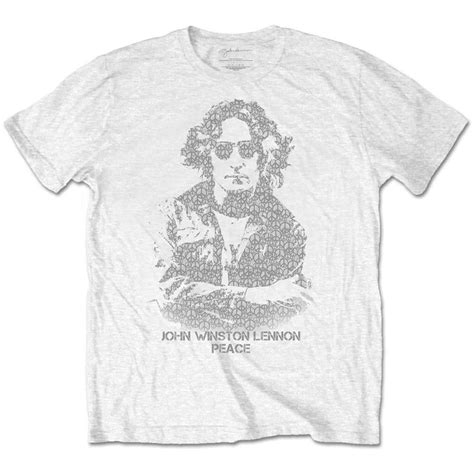 John Lennon - Peace - White T-shirt – burning airlines