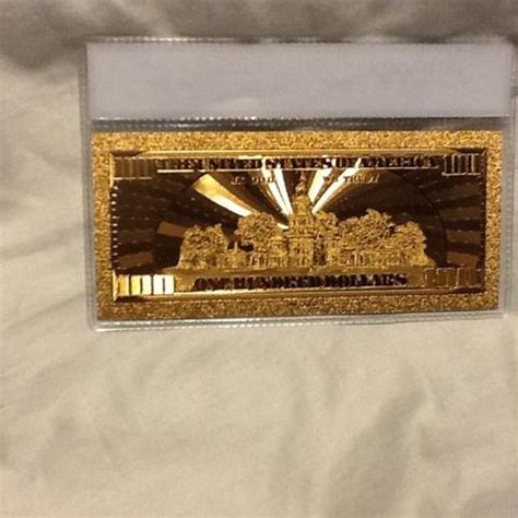 Real .9999 24k gold $100 dollar bill/ with CoA | #441206313