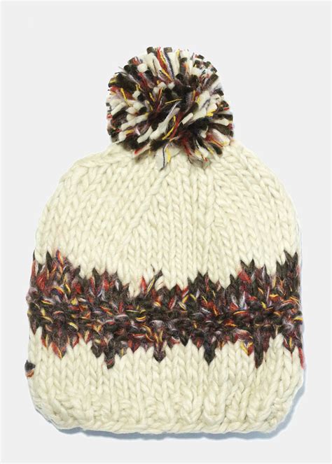 Knitted Beanie with Pom Pom – Shop Miss A