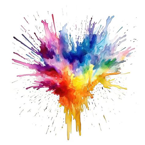 Rainbow watercolor splash. Illustration 23855995 Stock Photo at Vecteezy