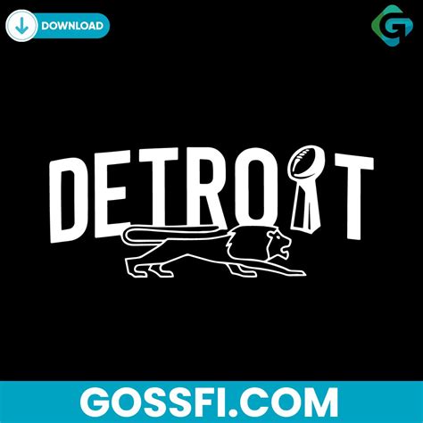 Detroit Lions Super Bowl Trophy Svg Digital Download - Gossfi.com