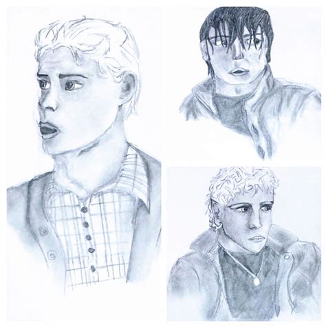 Ponyboy Curtis, Johnny Cade, and Dallas Winston by green_sea_art on Instagram | Sea art, Art ...