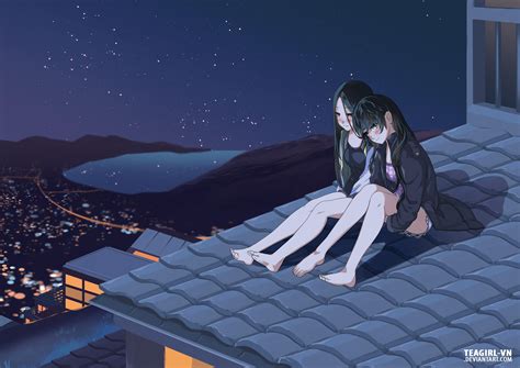 Anime Rooftop Wallpapers - Top Free Anime Rooftop Backgrounds - WallpaperAccess