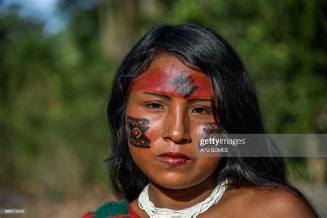 Portrait of Sykyry Waiapi in the Waiapi indigenous reserve in Amapa ...