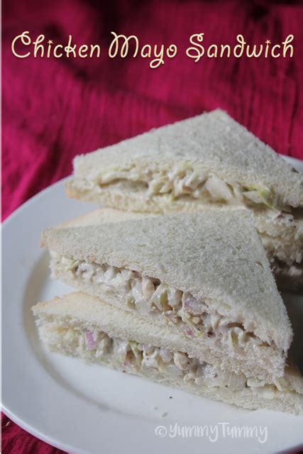 Chicken Mayonnaise Sandwich Recipe - Chicken Mayo Sandwich Recipe ...