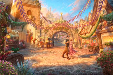 Rapunzel Dancing in the Sunlit Courtyard - LightHouse Galleries