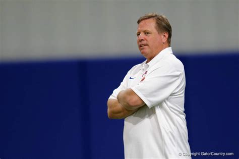 Florida Gators head coach Jim McElwain watches over Gators camp ...