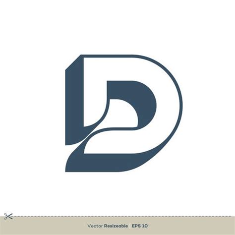 D Letter Icon Vector Logo Template Flat Design - Download Free Vector ...