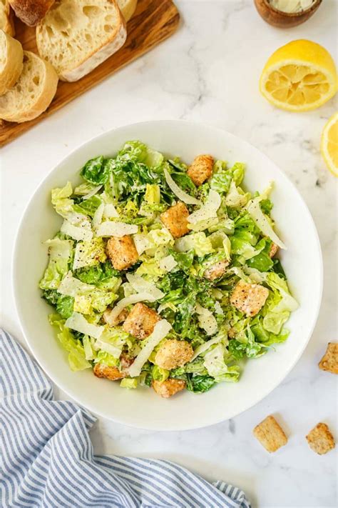 Easy Caesar Salad Without Anchovies | Get On My Plate