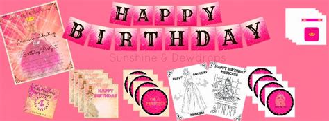 Sunshine & Dewdrops: Barbie Birthday Party Printable Kit