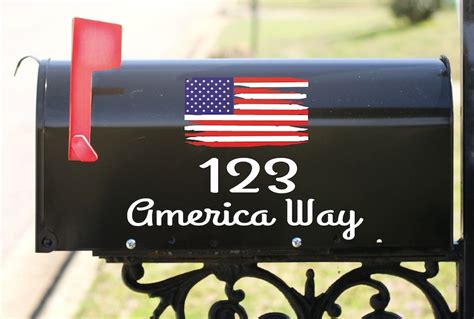 American Flag Mailbox Mailbox Decal Mailbox America Decal | Etsy