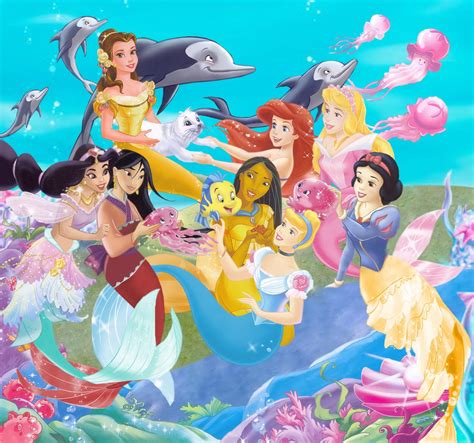 All Disney Princesses as Mermaids | disney crossover Mermaids))) Mulan, Pocahontas, Mermaid ...