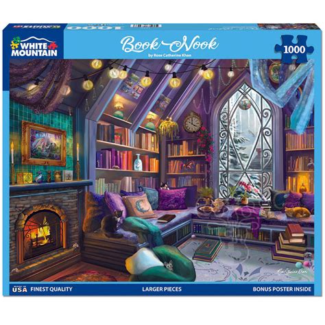 White Mountain Book Nook Puzzle 1000pcs - Puzzles Canada