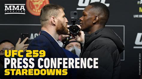 UFC 259 Press Conference Staredowns - MMA Fighting - YouTube