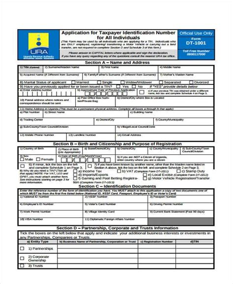 FREE 6+ TIN Registration Forms in PDF