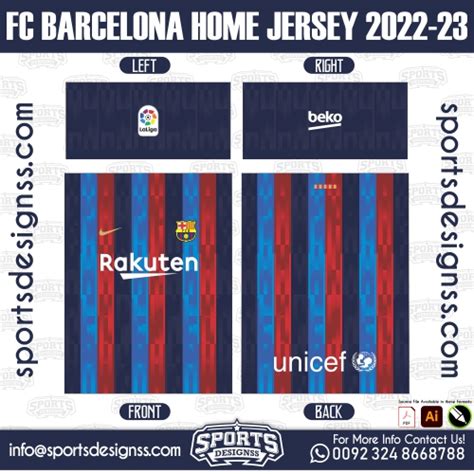 FC BARCELONA HOME JERSEY 2022-23 - Sports Designss