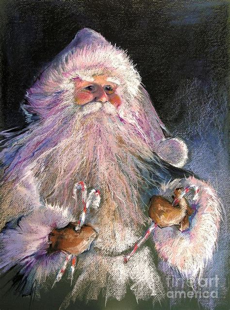 SANTA CLAUS - Sweet Treats at Fireside Painting by Shelley Schoenherr - Fine Art America