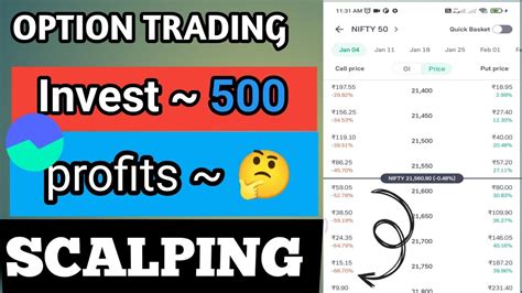 [NIFTY 50] OPTION TRADING || INVEST ₹500 SCALPING TRADING🎉🎉 - YouTube