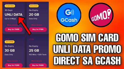 GOMO SIM UNLI DATA PROMO MAG LOAD DIRECT SA GCASH | PAANO BA TUTORIAL ? - YouTube