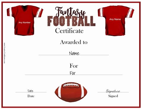 Free Fantasy Football Awards | Customize Online & Print