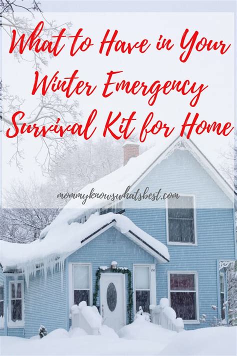 Winter Emergency Survival Kit for Home Checklist: Be Prepared