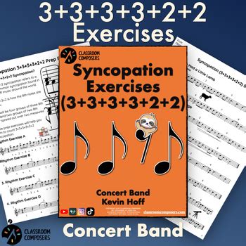 Syncopated 3+3+3+3+2+2 Rhythm Exercises | Concert Band by Classroom ...