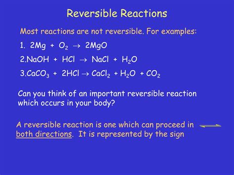 PPT - Reversible Reactions PowerPoint Presentation, free download - ID ...