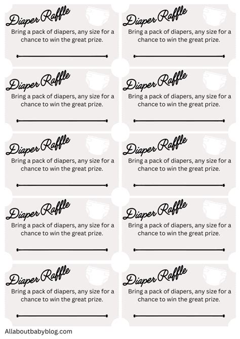 Free printable diaper raffle ticket template download - monkeysfopt