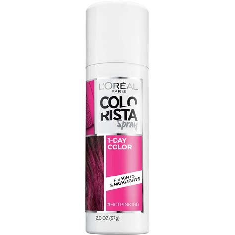 L?Oreal Paris Colorista Temporary Hair Dye (1-Day Spray), Hot Pink ...