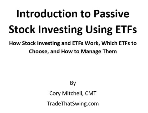 Passive Stock Investing Using ETFs eBook - Trade That Swing