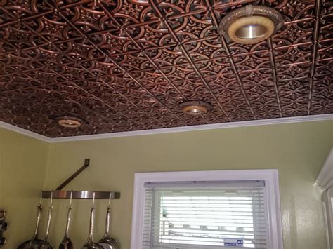 Copper Ceiling Tiles Installation | Shelly Lighting