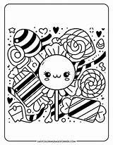 Free Printable Candy Coloring Pages 8 PDF  Easy Coloring sketch template