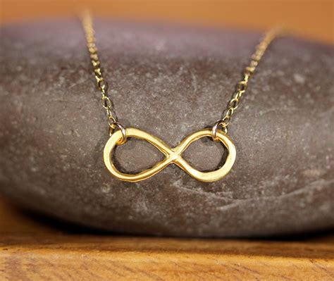 Infinity necklace, eternity necklace, simple necklace, gift for her, dainty gold chain, gift for ...