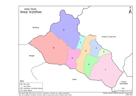 Map of Manang Nesyang Rural Municipality, Manang, Nepal – Nepal Archives