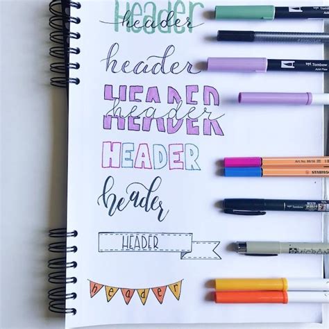 14 Creative Headers for You Bullet Journal - The Petite Planner