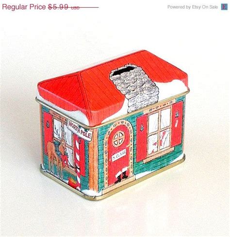 SALE Collectible Christmas Tin Box Santa's House by retrogroovie $5.09 ...