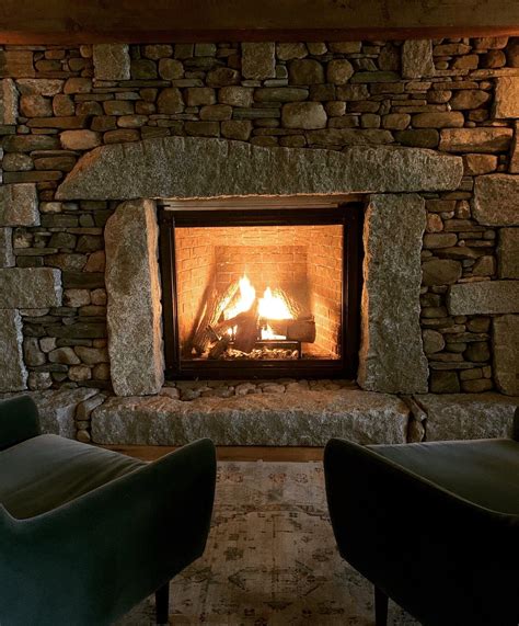 Cozy stone fireplace : r/CozyPlaces