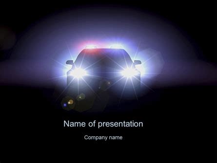 Police Car at Night Presentation Template for PowerPoint and Keynote | PPT Star