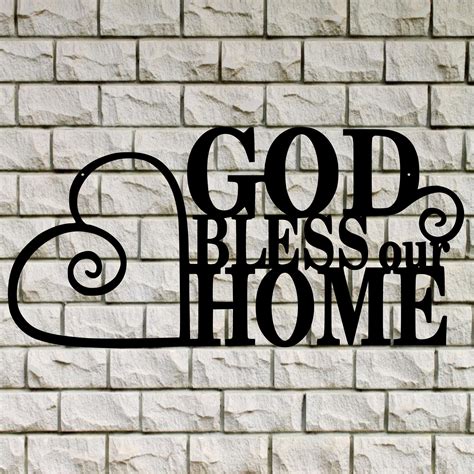 God Bless Our Home Sign - Handcrafted Seabiscuit Metal Designs