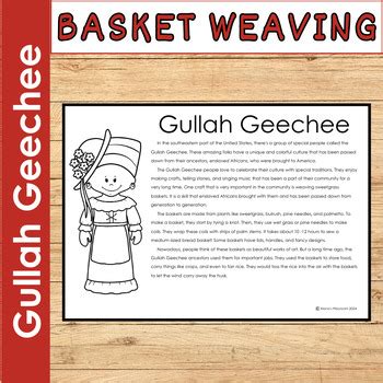 Gullah Geechee Basket Weaving Craft - Black History Month Craft | TPT