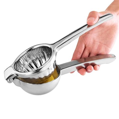 Stainless Steel Lemon Squeezer Manual Press Lime Citrus Zester Fruit Tool Cocktail Essential by ...