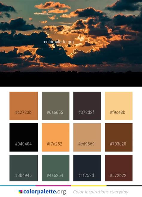 Sky Cloud Afterglow Color Palette | colorpalette.org