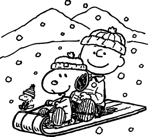 Snoopy Doghouse Christmas Coloring Pages Coloring Pages