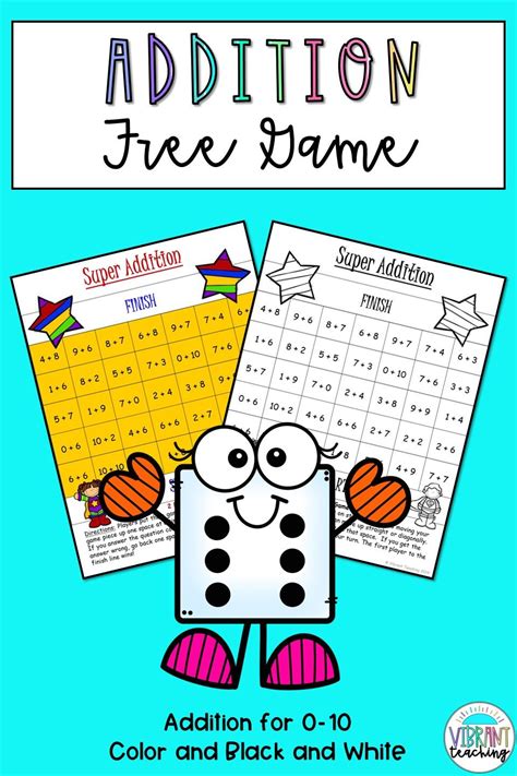 FREE Addition Game | Math addition games, Addition games, Math games ...