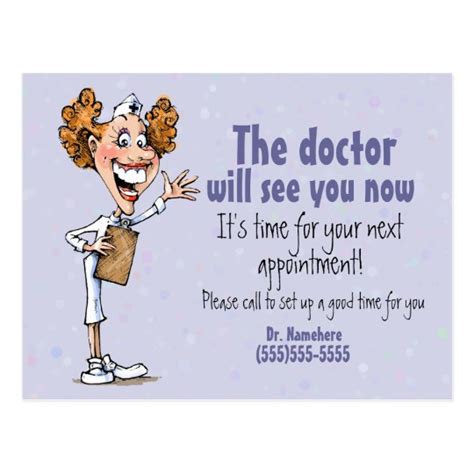 Doctor/Medical appointment reminder card | Zazzle.com